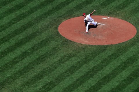 ST LOUIS, MO – SEPTEMBER 05: Genesis Cabrera #61 of the St. Louis Cardinals pitches during the eighth inning against the San Francisco Giants at Busch Stadium on September 5, 2019 in St Louis, Missouri. (Photo by Jeff Curry/Getty Images)