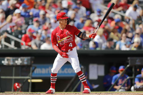 JUPITER, FLORIDA – FEBRUARY 22: Tyler O’Neill #41 of the St. Louis Cardinals at bat against the New York Mets of a Grapefruit League spring training game at Roger Dean Stadium on February 22, 2020 in Jupiter, Florida. (Photo by Michael Reaves/Getty Images)