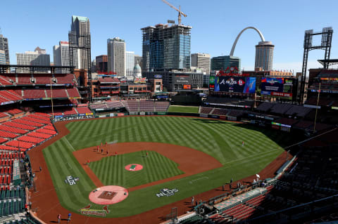 ST LOUIS, MISSOURI – OCTOBER 07: A general view prior to game four of the National League Division Series between the Atlanta Braves and the St. Louis Cardinals at Busch Stadium on October 07, 2019 in St Louis, Missouri. (Photo by Scott Kane/Getty Images)