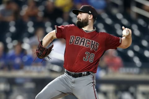 NEW YORK, NEW YORK – SEPTEMBER 11: Robbie Ray #38 of the Arizona Diamondbacks pitches in the first inning against the New York Mets at Citi Field on September 11, 2019 in the Queens borough of New York City. (Photo by Mike Stobe/Getty Images)