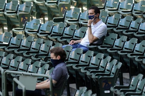 MILWAUKEE, WISCONSIN – JULY 04: General manager David Stearns of the Milwaukee Brewers lo during Summer Workouts at Miller Park on July 04, 2020 in Milwaukee, Wisconsin. (Photo by Dylan Buell/Getty Images)