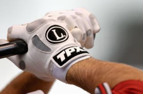 MILWAUKEE – JUNE 04: A general view of gloves taken during the game between the Milwaukee Brewers and the Arizona Diamondbacks on June 4, 2008 at Miller Park in Milwaukee, Wisconsin. (Photo by Jonathan Daniel/Getty Images)