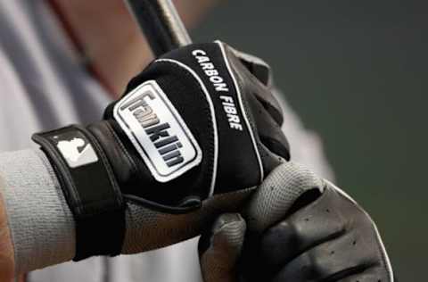 MILWAUKEE – JUNE 04: A general view of Franklin gloves taken before the game betwen the Milwaukee Brewers and the Arizona Diamondbacks on June 4, 2008 at Miller Park in Milwaukee, Wisconsin. (Photo by Jonathan Daniel/Getty Images)