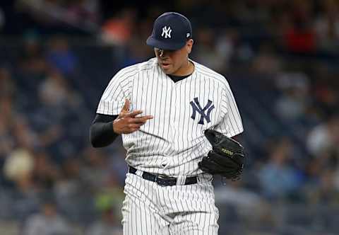 NEW YORK, NY – AUGUST 30: Will New York Mets reliever Dellin Betances be this year’s bust? (Photo by Jim McIsaac/Getty Images)