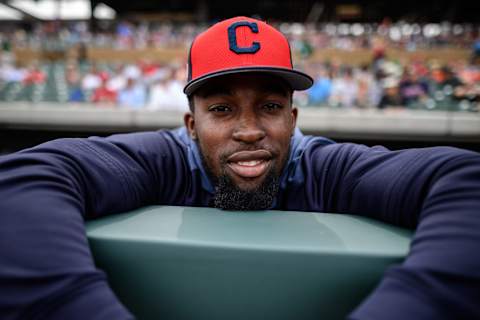 SCOTTSDALE, ARIZONA – MARCH 07: Daniel Johnson #71 of the Cleveland Indians poses for a photo prior to the spring training game against the Arizona Diamondbacks at Salt River Fields at Talking Stick on March 07, 2019 in Scottsdale, Arizona. (Photo by Jennifer Stewart/Getty Images)