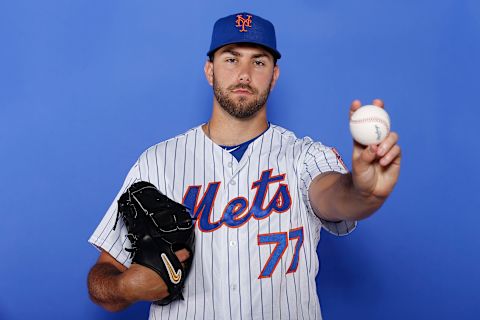 PORT ST. LUCIE, FLORIDA – FEBRUARY 21: David Peterson #77 of the New York Mets poses for a photo on Photo Day at First Data Field on February 21, 2019 in Port St. Lucie, Florida. (Photo by Michael Reaves/Getty Images)