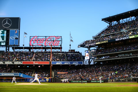 NEW YORK, NEW YORK – APRIL 27: Noah Syndergaard #34 of the New York Mets in action against the Milwaukee Brewersat Citi Field on April 27, 2019 in New York City. Milwaukee Brewers defeated the New York Mets 8-6. (Photo by Mike Stobe/Getty Images)