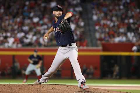 PHOENIX, ARIZONA – APRIL 05: Starting pitcher Rick Porcello #22 of the Boston Red Sox pitches against the Arizona Diamondbacks during the MLB game at Chase Field on April 05, 2019 in Phoenix, Arizona. (Photo by Christian Petersen/Getty Images)