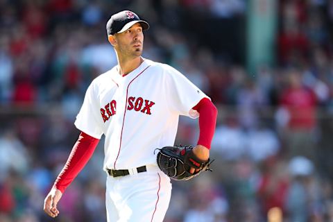 BOSTON, MA – MAY 11: Rick Porcello #22 of the Boston Red Sox is taken out of the game against the Seattle Mariners in the seventh inning at Fenway Park on May 11, 2019 in Boston, Massachusetts. (Photo by Adam Glanzman/Getty Images)