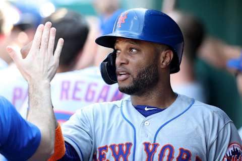 WASHINGTON, DC – SEPTEMBER 04: Robinson Cano #24 of the New York Mets celebrates after scoring against the Washington Nationals in the sixth inning at Nationals Park on September 04, 2019 in Washington, DC. (Photo by Rob Carr/Getty Images)