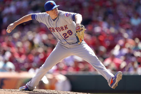 CINCINNATI, OHIO – SEPTEMBER 22: Brad Brach #29 of the New York Mets pitches in the game against the Cincinnati Reds at Great American Ball Park on September 22, 2019 in Cincinnati, Ohio. (Photo by Bryan Woolston/Getty Images)