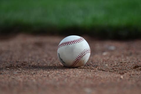 CINCINNATI, OH – SEPTEMBER 20: A general view of a baseball during a game between the Cincinnati Reds and the New York Mets at Great American Ball Park on September 20, 2019 in Cincinnati, Ohio. (Photo by Jamie Sabau/Getty Images) *** Local Caption ***