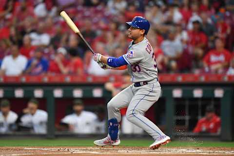 CINCINNATI, OH – SEPTEMBER 20: Michael Conforto #30 of the New York Mets bats against the Cincinnati Reds at Great American Ball Park on September 20, 2019 in Cincinnati, Ohio. (Photo by Jamie Sabau/Getty Images)