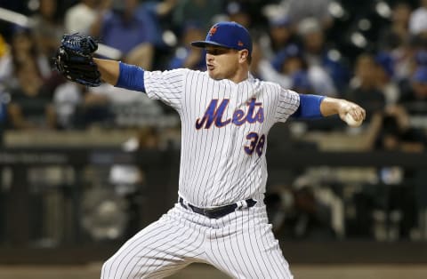 NEW YORK, NEW YORK – SEPTEMBER 14: Justin Wilson #38 of the New York Mets in action against the Los Angeles Dodgers at Citi Field on September 14, 2019 in New York City. The Mets defeated the Dodgers 3-0. (Photo by Jim McIsaac/Getty Images)