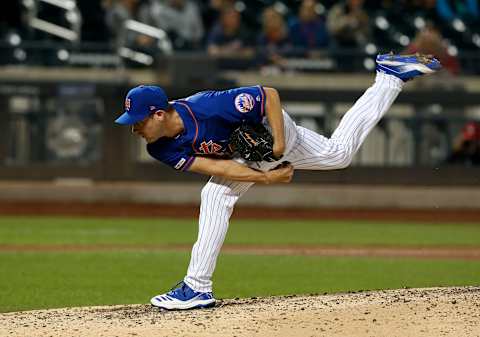 NEW YORK, NEW YORK – SEPTEMBER 27: (NEW YORK DAILIES OUT) Seth Lugo #67 of the New York Mets in action against the Atlanta Braves at Citi Field on September 27, 2019 in New York City. The Mets defeated the Braves 4-2.(Photo by Jim McIsaac/Getty Images)