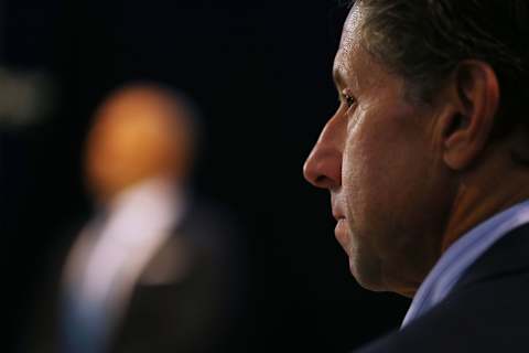 NEW YORK, NY – NOVEMBER 04: New York Mets COO Jeff Wilpon listens as Carlos Beltran, left, is introduced as the Mets manager during a press conference at Citi Field on November 4, 2019 in New York City. (Photo by Rich Schultz/Getty Images)