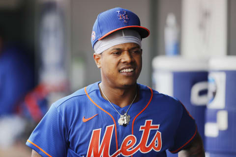 JUPITER, FLORIDA – FEBRUARY 22: Marcus Stroman #0 of the New York Mets reacts against the St. Louis Cardinals during a Grapefruit League spring training game at Roger Dean Stadium on February 22, 2020 in Jupiter, Florida. (Photo by Michael Reaves/Getty Images)