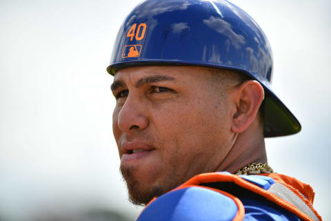 PORT ST. LUCIE, FLORIDA – FEBRUARY 20: Wilson Ramos #40 of the New York Mets looks on during the team workout at Clover Park on February 20, 2020 in Port St. Lucie, Florida. (Photo by Mark Brown/Getty Images)