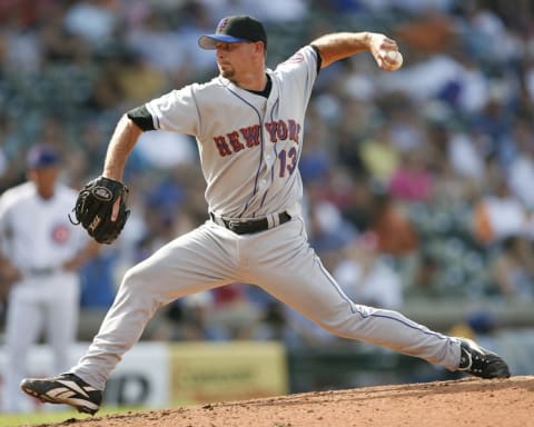 New York Met pitcher, Billy Wagner on the mound at Wrigley Field in Chicago, Illinois on July 14, 2006. The New York Mets over the Chicago Cubs by a score of 6 to 3. (Photo by Warren Wimmer/Getty Images)