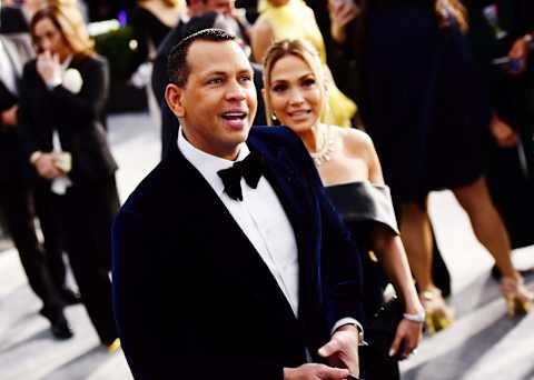 LOS ANGELES, CALIFORNIA – JANUARY 19: Alex Rodriguez and Jennifer Lopez attend the 26th annual Screen Actors Guild Awards at The Shrine Auditorium on January 19, 2020 in Los Angeles, California. (Photo by Chelsea Guglielmino/Getty Images)