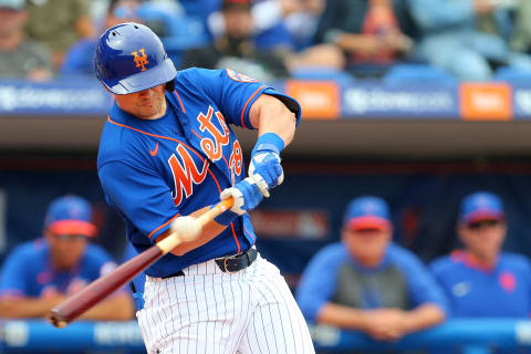 PORT ST. LUCIE, FL – MARCH 08: J.D. Davis #28 of the New York Mets in action against the Houston Astros during a spring training baseball game at Clover Park on March 8, 2020 in Port St. Lucie, Florida. The Mets defeated the Astros 3-1. (Photo by Rich Schultz/Getty Images)