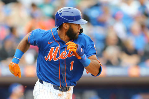 PORT ST. LUCIE, FL – MARCH 08: Amed Rosario #1 of the New York Mets in action against the Houston Astros during a spring training baseball game at Clover Park on March 8, 2020 in Port St. Lucie, Florida. The Mets defeated the Astros 3-1. (Photo by Rich Schultz/Getty Images)