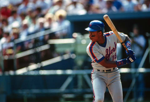 PITTSBURGH, PA – 1987: Darryl Strawberry of the New York Mets bats during a Major League Baseball game against the Pittsburgh Pirates at Three Rivers Stadium in 1987 in Pittsburgh, Pennsylvania. (Photo by George Gojkovich/Getty Images)