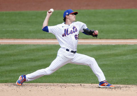 NEW YORK, NEW YORK – JULY 22: (NEW YORK DAILIES OUT) Drew Smith #62 of the New York Mets in action during an intra squad game at Citi Field on July 22, 2020 in New York City. (Photo by Jim McIsaac/Getty Images)