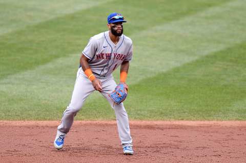 BALTIMORE, MD – SEPTEMBER 02: Amed Rosario #1 of the New York Mets plays shortstop against the Baltimore Orioles at Oriole Park at Camden Yards on September 2, 2020 in Baltimore, Maryland. (Photo by G Fiume/Getty Images)