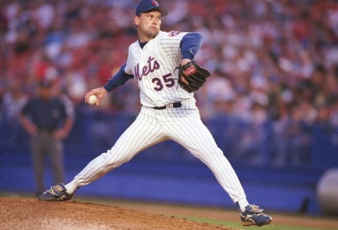 13 Jun 1997: Pitcher Rick Reed of the New York Mets throws a pitch during a game against the Boston Red Sox at Shea Stadium in Flushing, New York. The Red Sox won the game 8-4. Mandatory Credit: Al Bello /Allsport