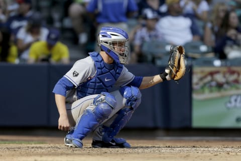 MILWAUKEE, WI – SEPTEMBER 16: Josh Thole #30 of the New York Mets makes the throw down to second base before the start of the inning against the Milwaukee Brewers at Miller Park on September 16, 2012 in Milwaukee, Wisconsin. (Photo by Mike McGinnis/Getty Images)