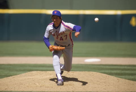 SAN DIEGO – 1986: Jesse Orosco #47 of the New York Mets delivers a pitch during the MLB game against the San Diego Padres at Jack Murphy Stadium during the 1986 season in San Diego, California. (Photo by Stephen Dunn/Getty Images)