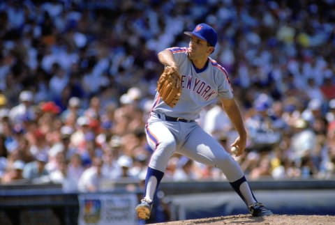 1989: Bob Ojeda of the New York Mets pitches during a game in the 1989 season. ( Photo by: Jonathan Daniel/Getty Images)