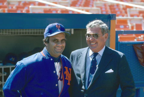 NEW YORK – CIRCA 1981: Manager Joe Torre #9 of the New York Mets looks on prior to the start of a Major League Baseball game circa 1981 at Shea Stadium in the Queens borough of New York City. Torre managed the Mets from 1977-81. (Photo by Focus on Sport/Getty Images)