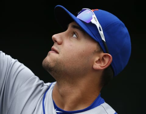 PHILADELPHIA, PA – October 1: Michael Conforto #30 of the New York Mets during an MLB game against the Philadelphia Phillies at Citizens Bank Park on October 1, 2015 in Philadelphia, Pennsylvania. The Phillies defeated the Mets 3-0. (Photo by Rich Schultz/Getty Images)