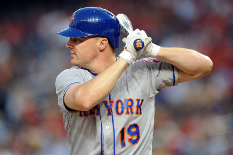 WASHINGTON, DC – SEPTEMBER 13: Jay Bruce #19 of the New York Mets bats against the Washington Nationals at Nationals Park on September 13, 2016 in Washington, DC. (Photo by G Fiume/Getty Images)