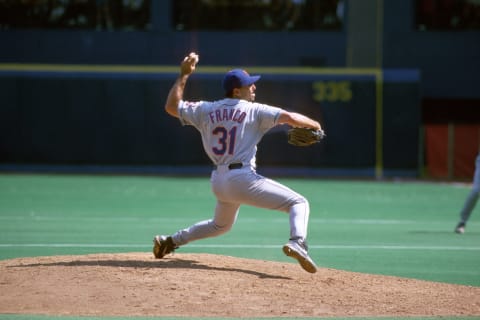 PITTSBURGH – 1997: Pitcher John Franco of the New York Mets delivers a pitch against the Pittsburgh Pirates at Three Rivers Stadium in 1997 in Pittsburgh, Pennsylvania. (Photo by George Gojkovich/Getty Images)