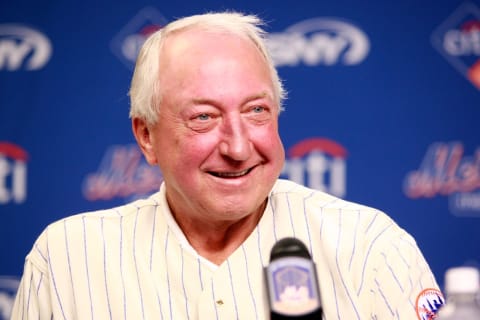 NEW YORK – AUGUST 22: Jerry Koosman speaks at a press conference commemorating the New York Mets 40th anniversary of the 1969 World Championship team on August 22, 2009 at Citi Field in the Flushing neighborhood of the Queens borough of New York City. (Photo by Jared Wickerham/Getty Images)