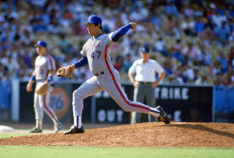 SAN DIEGO, CA – CIRCA 1985: Jesse Orosco of the New York Mets pitches against the San Diego Padres at Jack Murphy Stadium circa 1985 in San Diego, California. (Photo by Owen C. Shaw/Getty Images)