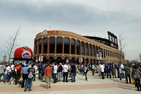 NEW YORK – APRIL 05: Fans outside the stadium prior to the Opening Day Game between the New York Mets and the Florida Marlins at Citi Field on April 5, 2010 in the Flushing neighborhood of the Queens borough of New York City. (Photo by Nick Laham/Getty Images)