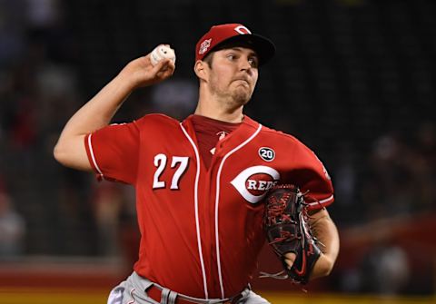 PHOENIX, ARIZONA – SEPTEMBER 15: Trevor Bauer #27 of the Cincinnati Reds delivers a pitch against the Arizona Diamondbacks at Chase Field on September 15, 2019 in Phoenix, Arizona. (Photo by Norm Hall/Getty Images)