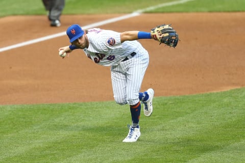 NEW YORK, NEW YORK – JULY 30: Jeff McNeil #6 of the New York Mets in action against the Boston Red Sox at Citi Field on July 30, 2020 in New York City. Boston Red Sox defeated the New York Mets 4-2. (Photo by Mike Stobe/Getty Images)