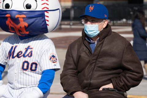 NEW YORK, NEW YORK – FEBRUARY 10: Mets owner Steve Cohen at the opening of the coronavirus (COVID-19) vaccination site at Citi Field on February 10, 2021, in the Queens borough of New York City. The inoculation site will focus on providing vaccinations to Queens residents, food service workers, and taxi drivers. (Photo by David Dee Delgado/Getty Images)