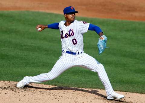 NEW YORK, NEW YORK – JULY 17: (NEW YORK DAILIES OUT) Marcus Stroman #0 of the New York Mets in action during an intra squad game at Citi Field on July 17, 2020 in New York City. (Photo by Jim McIsaac/Getty Images)