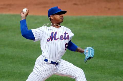 NEW YORK, NEW YORK – JULY 17: (NEW YORK DAILIES OUT) Marcus Stroman #0 of the New York Mets in action during an intra squad game at Citi Field on July 17, 2020 in New York City. (Photo by Jim McIsaac/Getty Images)