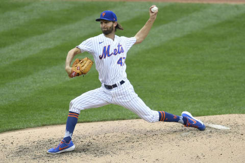 NEW YORK, NEW YORK – SEPTEMBER 03: Chasen Shreve #47 of the New York Mets pitches during the second inning against the New York Yankees at Citi Field on September 03, 2020 in the Queens borough of New York City. (Photo by Sarah Stier/Getty Images)