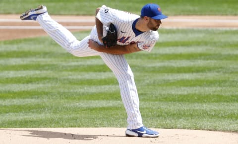 NEW YORK, NEW YORK – SEPTEMBER 07: David Peterson #77 of the New York Mets in action against the Philadelphia Phillies at Citi Field on September 07, 2020 in New York City. The Phillies defeated the Mets 9-8 in ten innings. (Photo by Jim McIsaac/Getty Images)