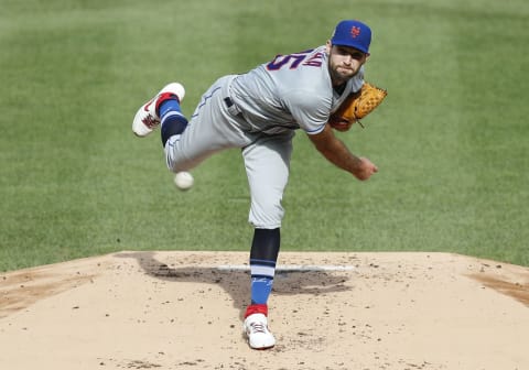 NEW YORK, NEW YORK – AUGUST 28: (NEW YORK DAILIES OUT) Michael Wacha #45 of the New York Mets in action against the New York Yankees at Yankee Stadium on August 28, 2020 in New York City. The Mets defeated the Yankees 6-4. (Photo by Jim McIsaac/Getty Images)