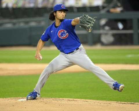 CHICAGO – SEPTEMBER 25: Yu Darvish #11 of the Chicago Cubs pitches against the Chicago White Sox on September 25, 2020 at Guaranteed Rate Field in Chicago, Illinois. (Photo by Ron Vesely/Getty Images)