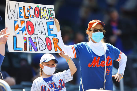 NEW YORK, NEW YORK – APRIL 08: Fans attend the game between the New York Mets and the Miami Marlins at Citi Field on April 08, 2021 in New York City. (Photo by Mike Stobe/Getty Images)